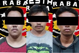 Tiga Jambret Penjual Bunga Makam Rangkah Dibekuk Resmob Surabaya