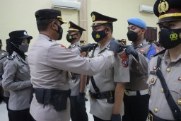 Kasat Lantas, Kasat Reskrim dan kapolsek Pademawu Diganti, Sertijab Dipimpin Kapolres Pamekasan