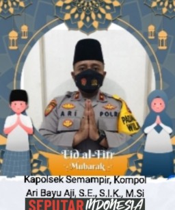 Selamat Hari Raya Idul Fitri, Kapolsek Semampir, Polres Tanjung Perak Surabaya