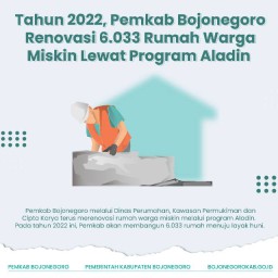 6.033 Rumah Warga Miskin Akan Dibangun Pemkab Bojonegoro