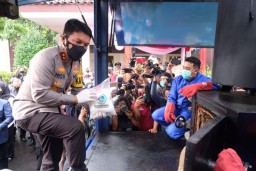 Puluhan Ribu Ektasi, Ratusan Kilo Sabu dan Ganja Dibakar Polda Jatim