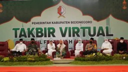 Sambut Hari Kemenangan, Gema Takbir di Pandopo Malowopati Pemkab Bojonegoro