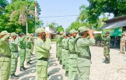 Bela Negara, TNI di Bojonegoro Bekali Satlinmas Bubulan