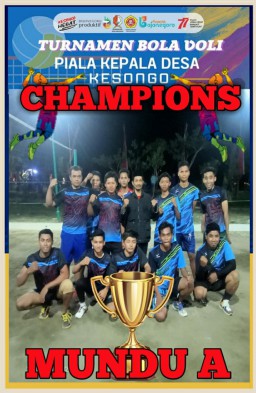 Pemdes Kesongo Kedungadem Gelar Turnamen Bola Voli Kades Cup