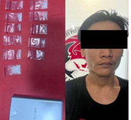 Pria Simo Kwagean Kuburan Surabaya dengan Puluhan Poket Diamankan
