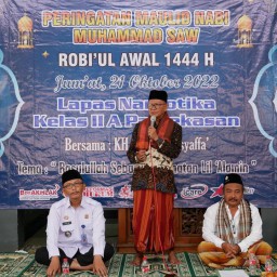 Al-Banjari Hadrah Warga Binaan isi Peringatan Maulud Nabi Lapas Narkotika Kelas IIA Pamekasan