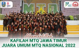 Jatim Juara Umum MTQ Nasional ke-29