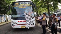 Lima Bus Balik Mudik Gratis Tujuan Surabaya dari Polres Tulungagung