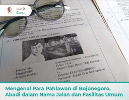 Pahlawan di Bojonegoro, Diabadikan dalam Nama Jalan dan Fasilitas Umum