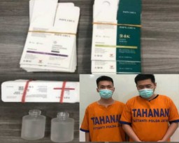 Dua Pria ini Tersangka Penjual Kosmetik Ilegal