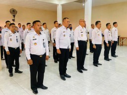 Apel Awal Tahun Lapas Kelas II A Pamekasan dengan Mentri