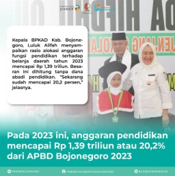 Anggaran Pendidikan Bojonegoro di Atas 20 Persen