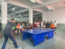 Jalin Keakraban, Lapas Narkotika Kelas IIA Pamekasan Gelar Tenis Meja