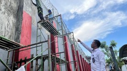Jelang Ramadhan, Gedung Tembok Lapas Pamekasan Dicat