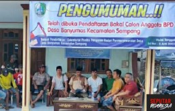 Pendaftaran Bakal Calon Anggota BPD Desa Banyumas Sampang Resmi Ditutup