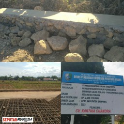 Ketua Komando Ham Soroti Pekerjaan Proyek Dengan Anggaran Hampir 3 Milyar di Torjun