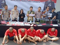 Lima Pembobol Rumah Mewah Surabaya Sidoarjo Digulung