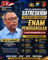 AKBP Edy Herwiyanto Antar Satreskrim Polrestabes Surabaya Raih Enam Penghargaan di Hari Bhayangkara ke-80
