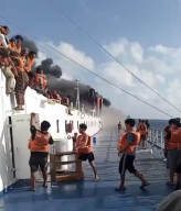 KMP Mutiara Santosa 2 Terbakar di Perairan Utara Madura, Sekitar 250 Penumpang Dievakuasi