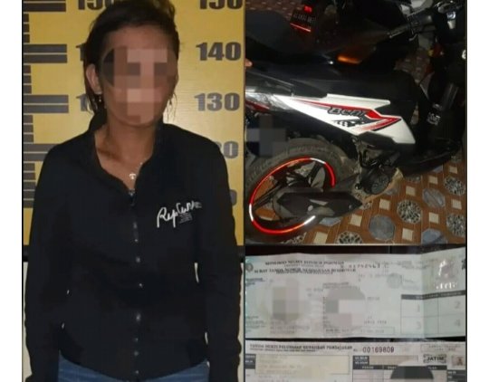 Wanita Pelaku Penggelapan di Polres Tulungagung 