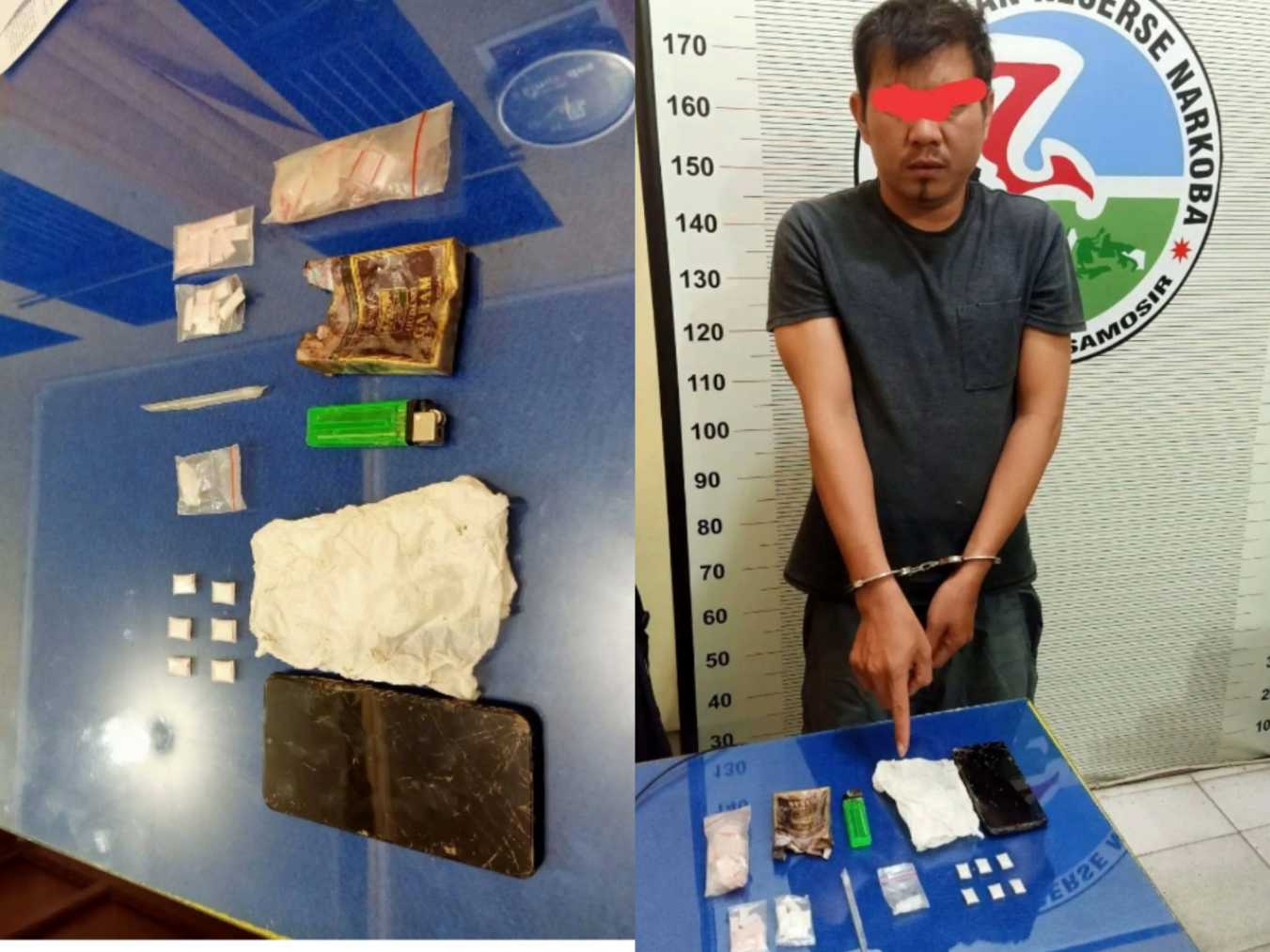 Pelaku sabu dan barang buktinya
