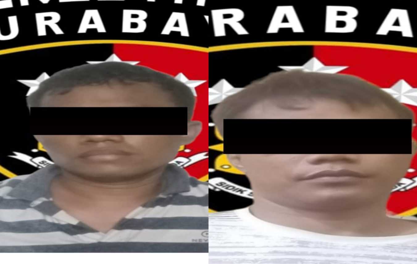 Dua pelaku pencurian yang ditangkap Polrestabes Surabaya