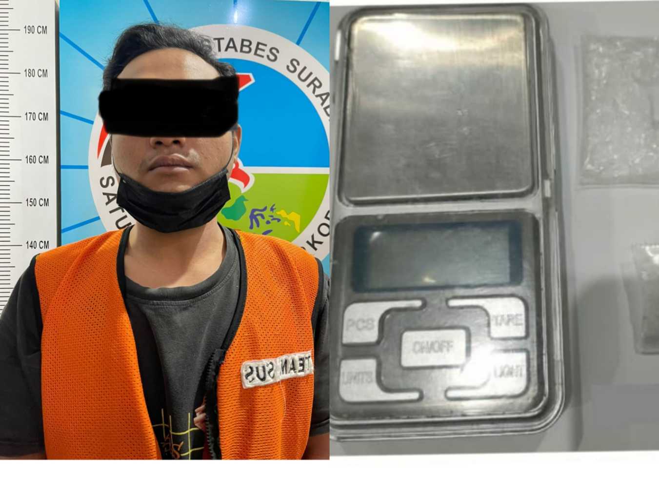 Pengedar sabu yang ditangkap polisi berikut barang bukti