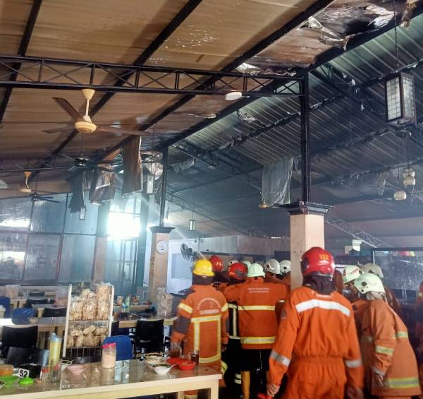 Lokasi soto cak Har yang terbakar