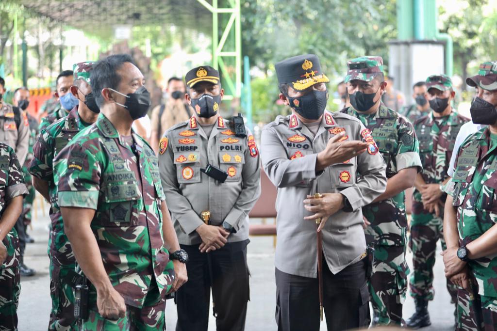 Panglima TNI dan Kapolda Jatim serta Pangdam V