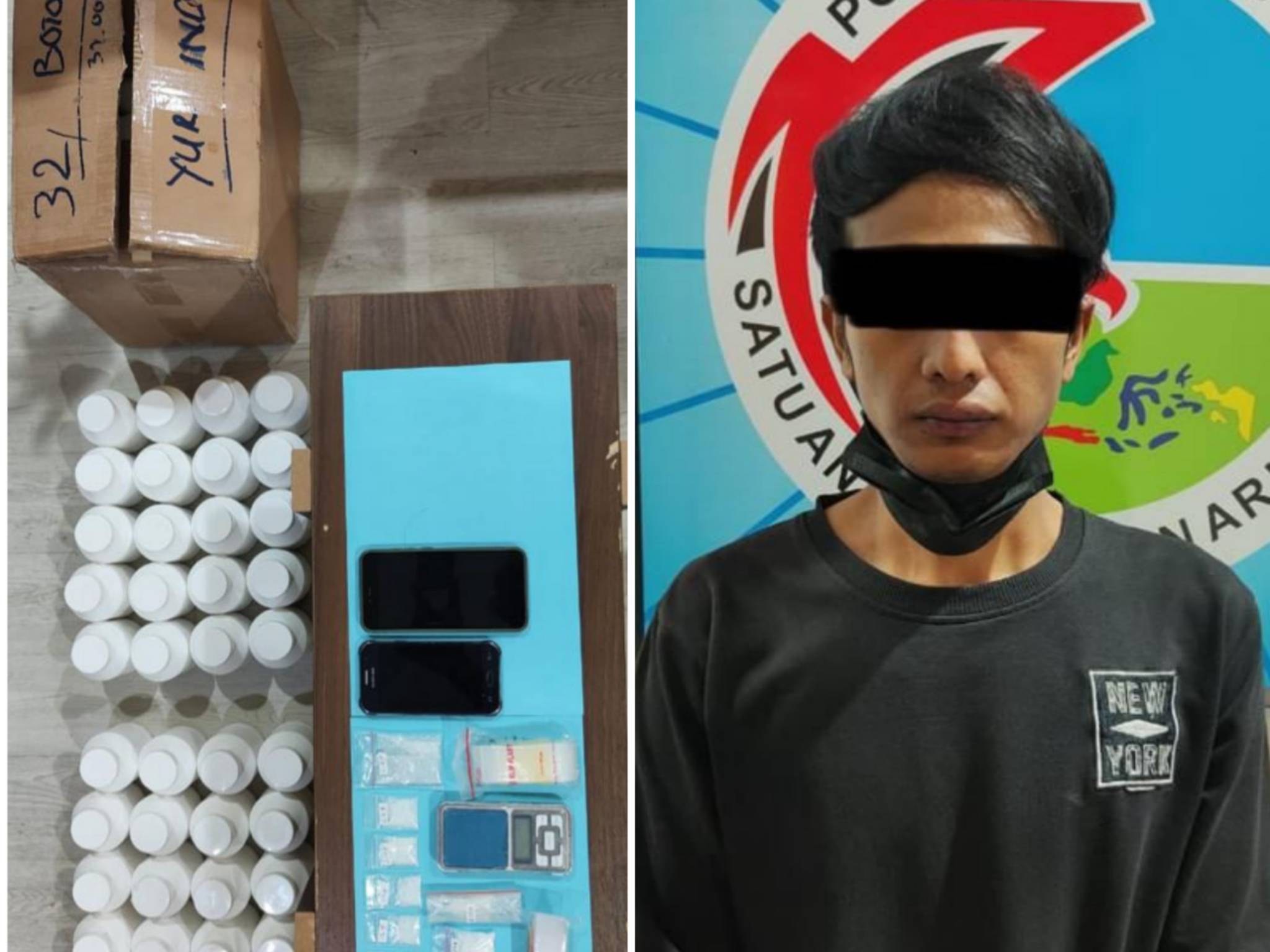 Pelaku sabu dan barang buktinya