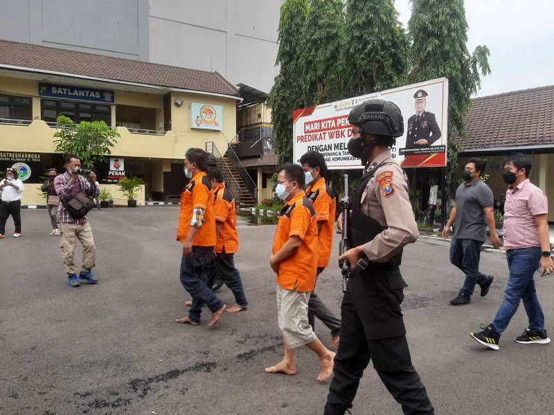 Para pelaku penculikan yang dibekuk Polisi.