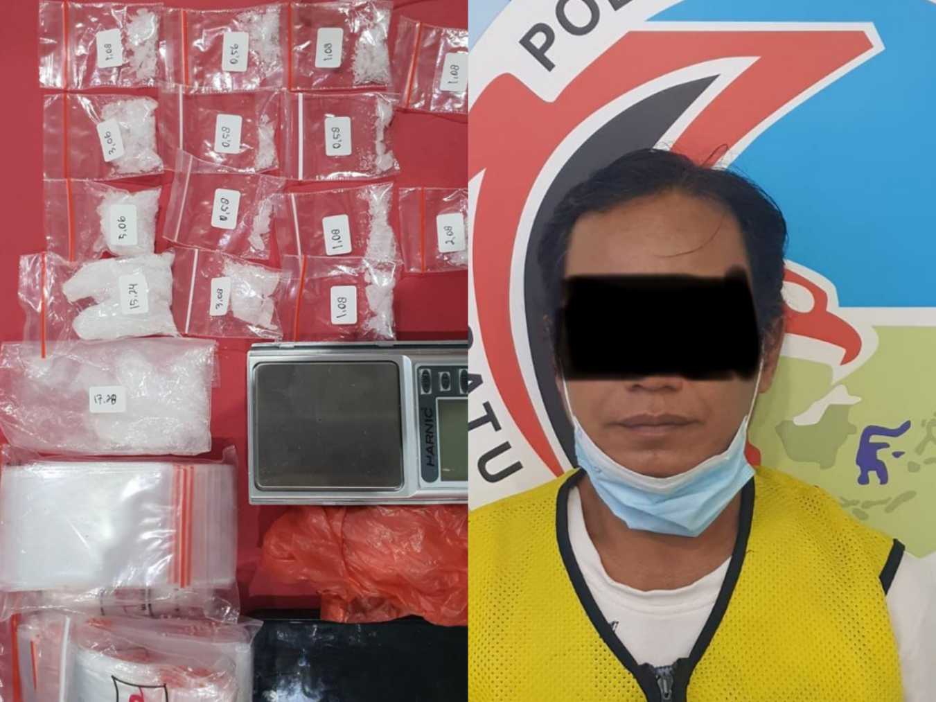 Oknum PNS yang diamankan dan barang buktinya 
