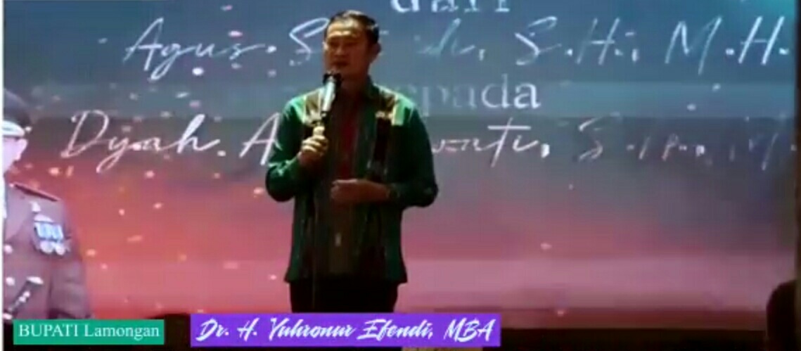 Bupati Yes dalam acara pisah sambut Kejari Lamongan