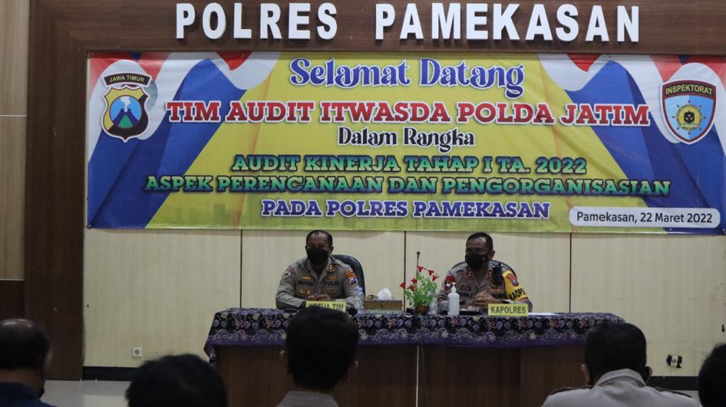 Tim Wasrik Itwasda Polda Jatim di Polres Pamekasan,