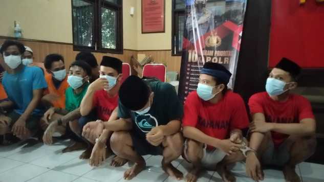 13 pelaku narkotika yang digulung Polsek Tenggilis