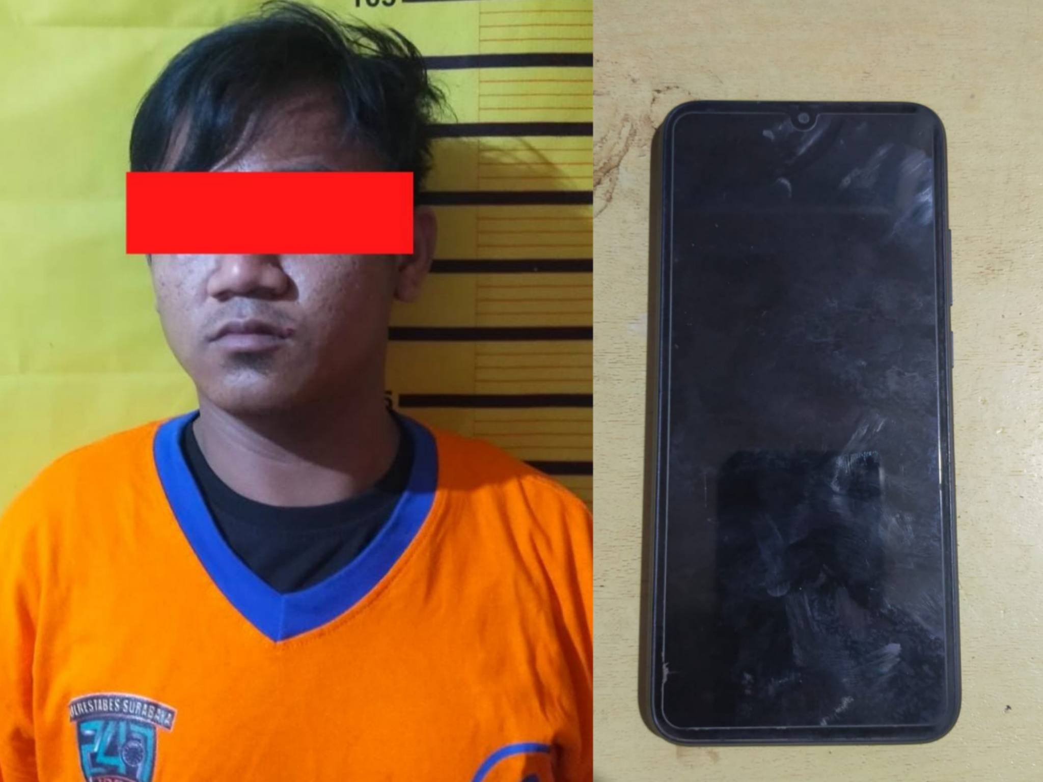 Jambret HP yang ditangkap Polsek Tambaksari