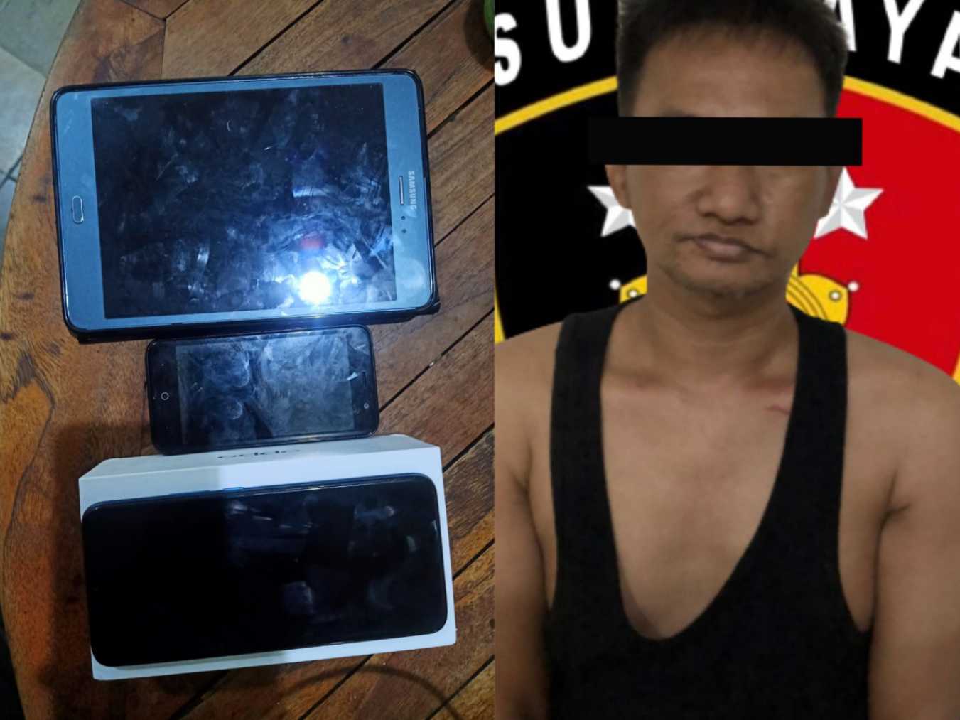 Pelaku penipuan yang diamankan Resmob Surabaya