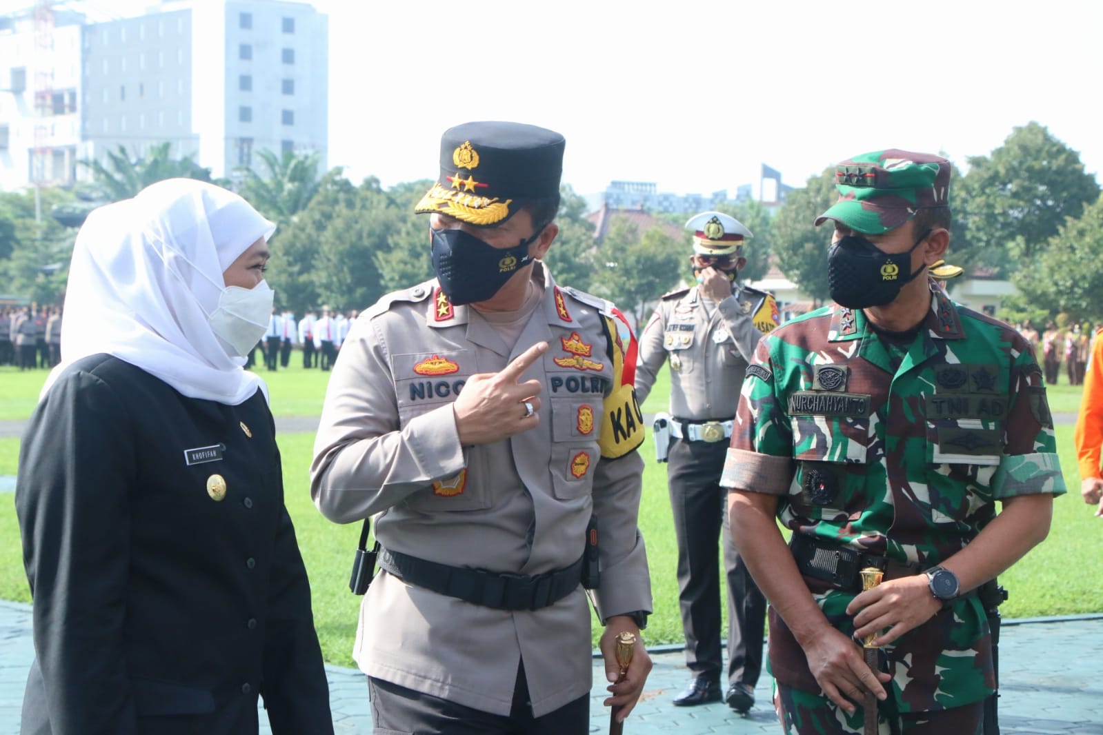 Gubernur Jatim, Kapolda dan Pangdam V