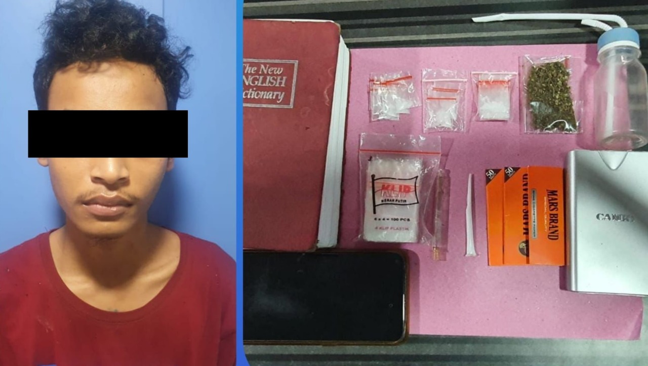 Pelaku penjual sabu dan ganja di Mapolres Tanjung Perak