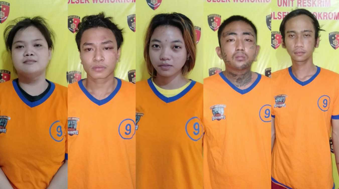 Pelaku pencurian yang diamankan Polsek Wonokromo