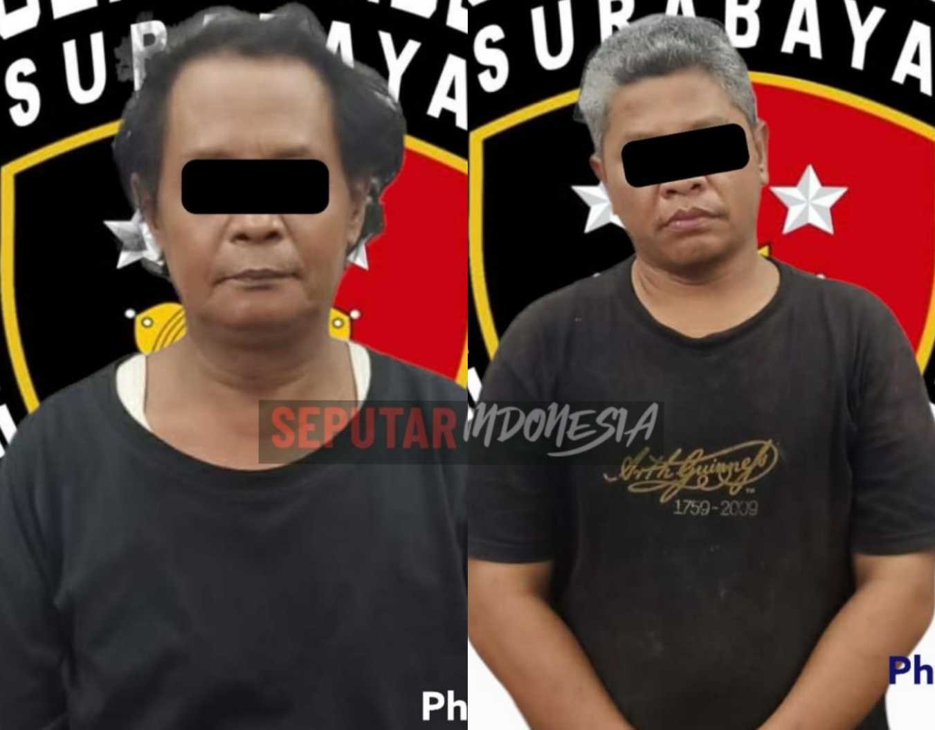 Dua pelaku pencuri besi penutup saluran air yang ditangkap polisi