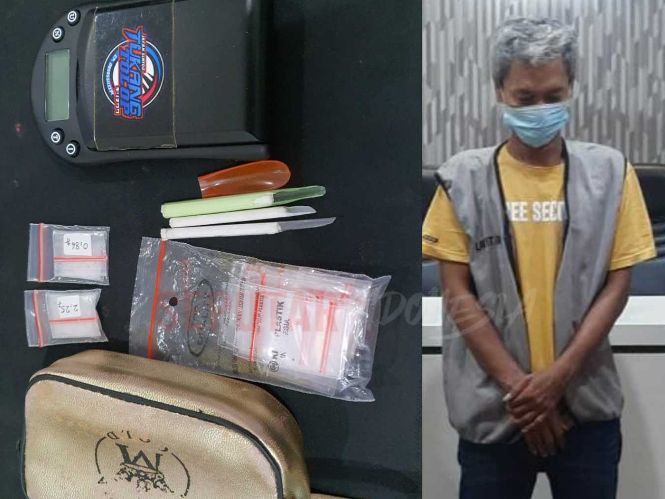 Tersangka sabu yang diamankan Berikut barang bukti