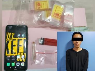Pelaku sabu dan barang bukti di Polres Tanjung Perak