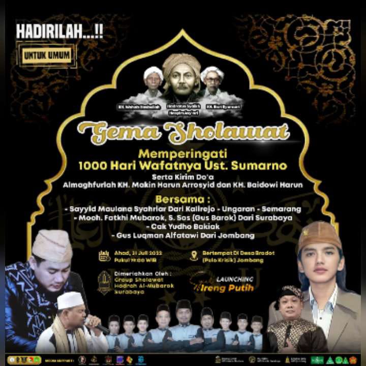 Memperingati 1000 hari wafatnya Ustad Sumarno