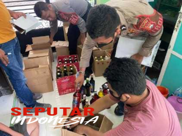 Barang bukti miras yang diamankan