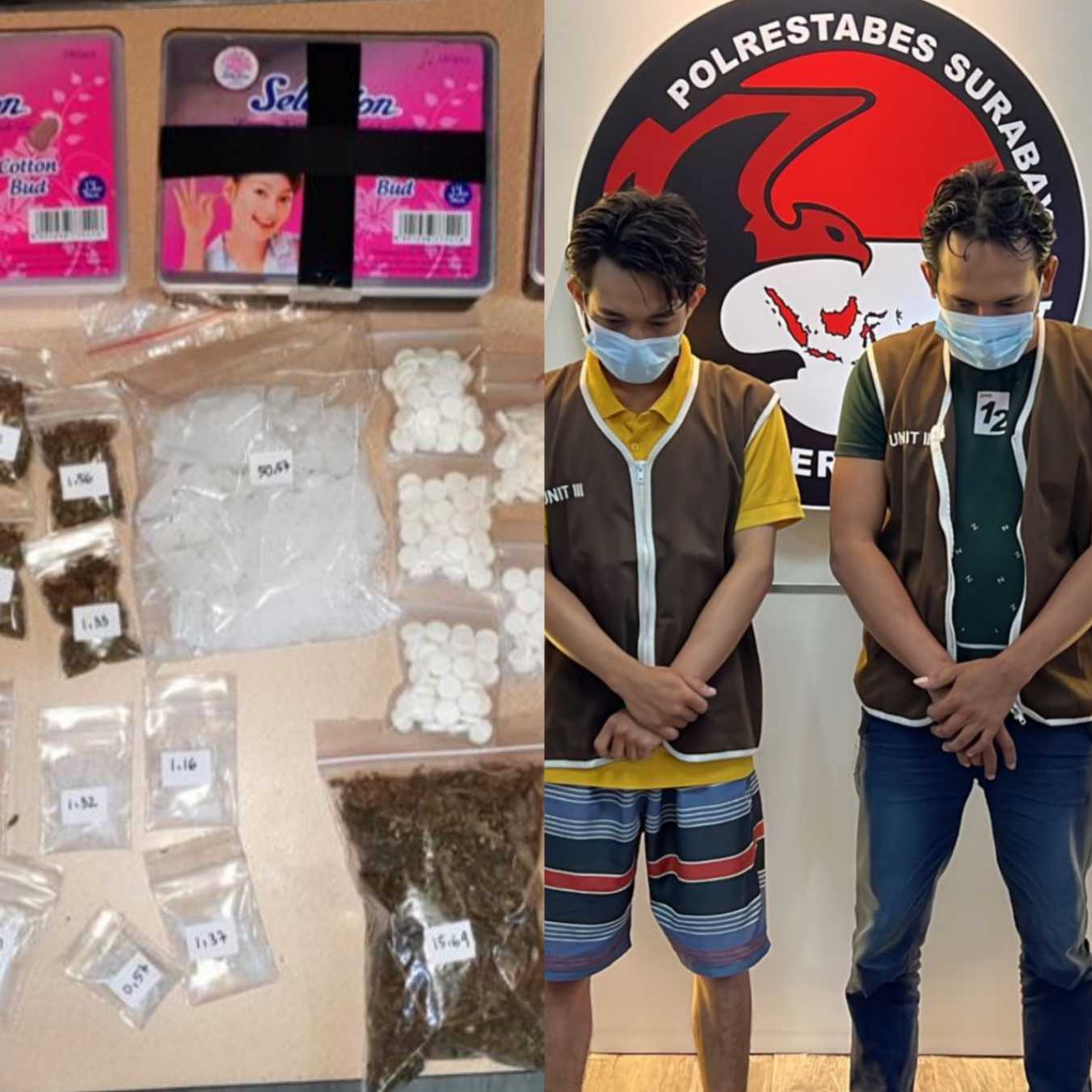 Dua pengedar narkotika dan barang bukti