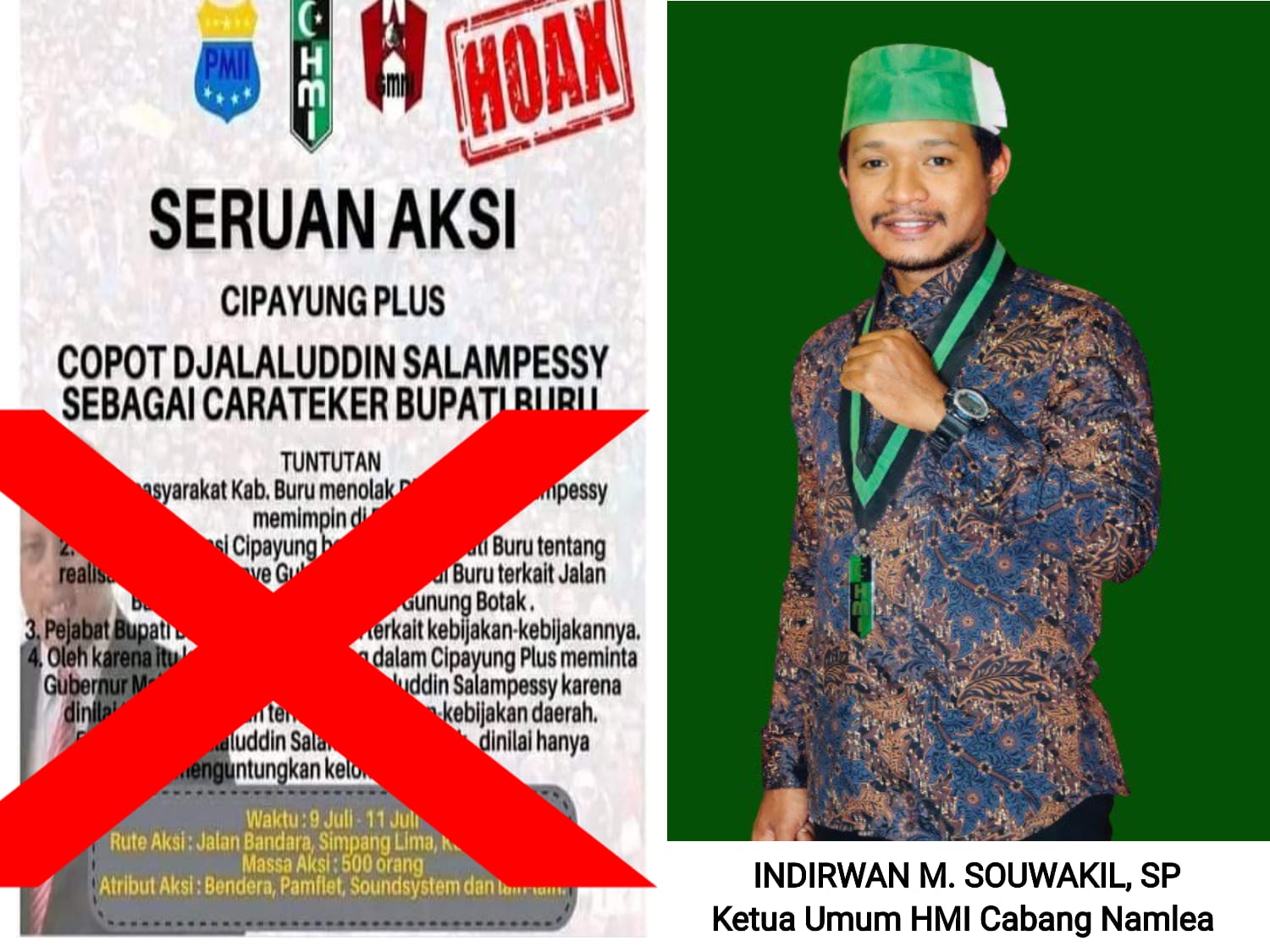 Selebaran Seruan Aksi Cipayung Plus Copot Djalaluddin