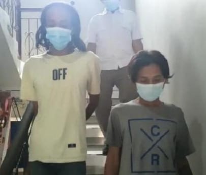 Dua pelaku pencuri penutup got atau gorong-gorong 