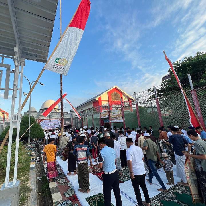 Sholat Ied Lapas Narkotika Kelas IIA Pamekasan