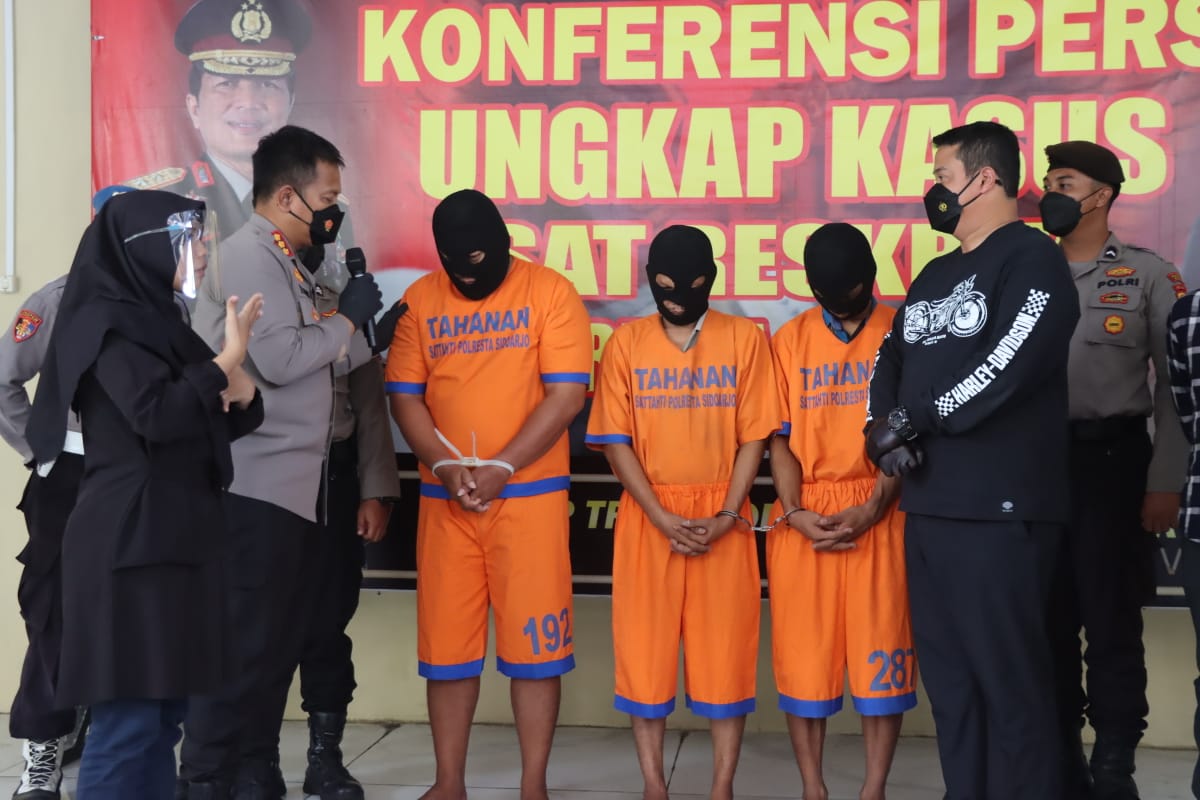Tiga tersangka cabul di Sidoarjo